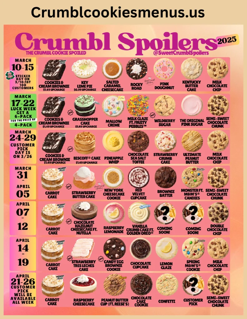Crumbl Cookies Spoilers May 2025
